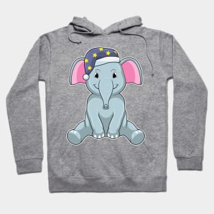 Elephant at Sleeping with Night cap Hoodie